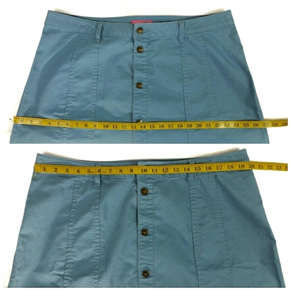 Woman Within A-line Button Front Denim Skirt (A) - Picture 5 of 6